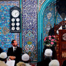 26 July: Crown Prince Haakon and Minister of Foreign Affairs, Mr Jonas Gahr Støre listen to Imam Najeeb Naz during a memorial ceremony at the Åkebergveien mosque (Photo: Erlend Aas / Scanpix)